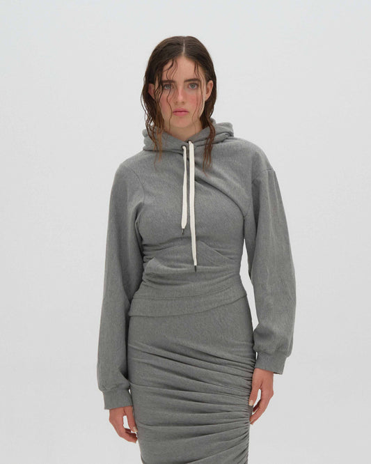 twisted hoodie sweatshirt