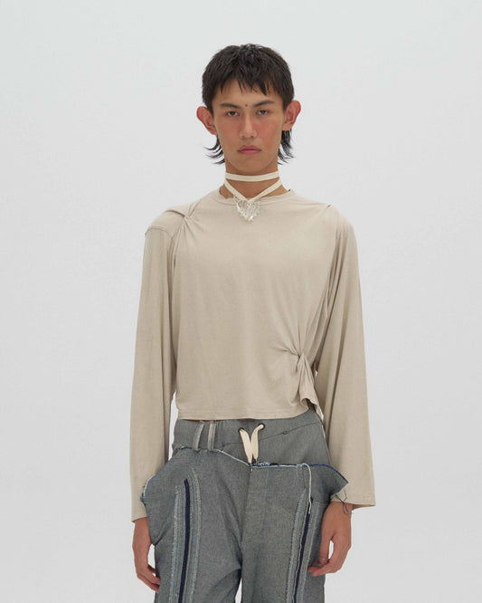 knotted long sleeve t-shirt