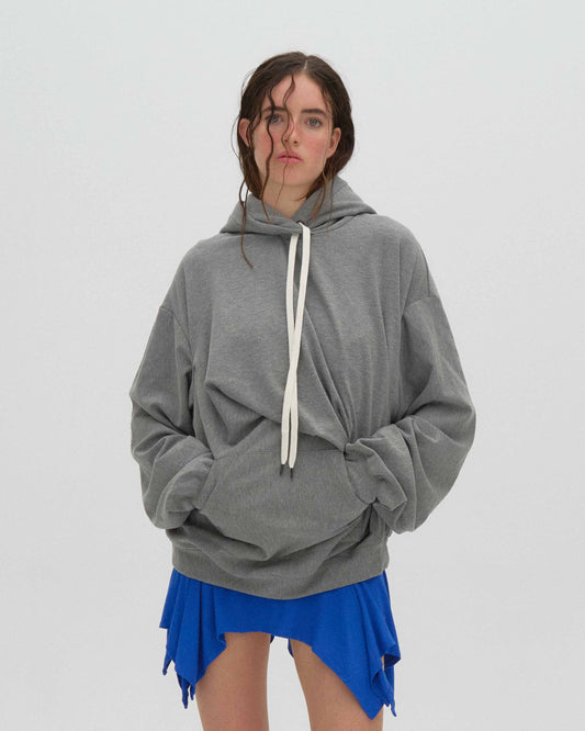 tucked in oversized sweatshirt