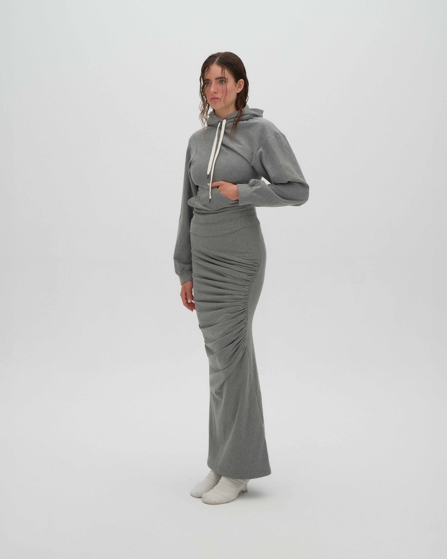 twisted hoodie sweatshirt